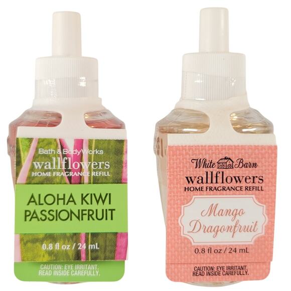 2 Bath & Body Works Wallflower Refill Aloha Kiwi Passionfruit Mango Dragonfruit - Picture 1 of 8